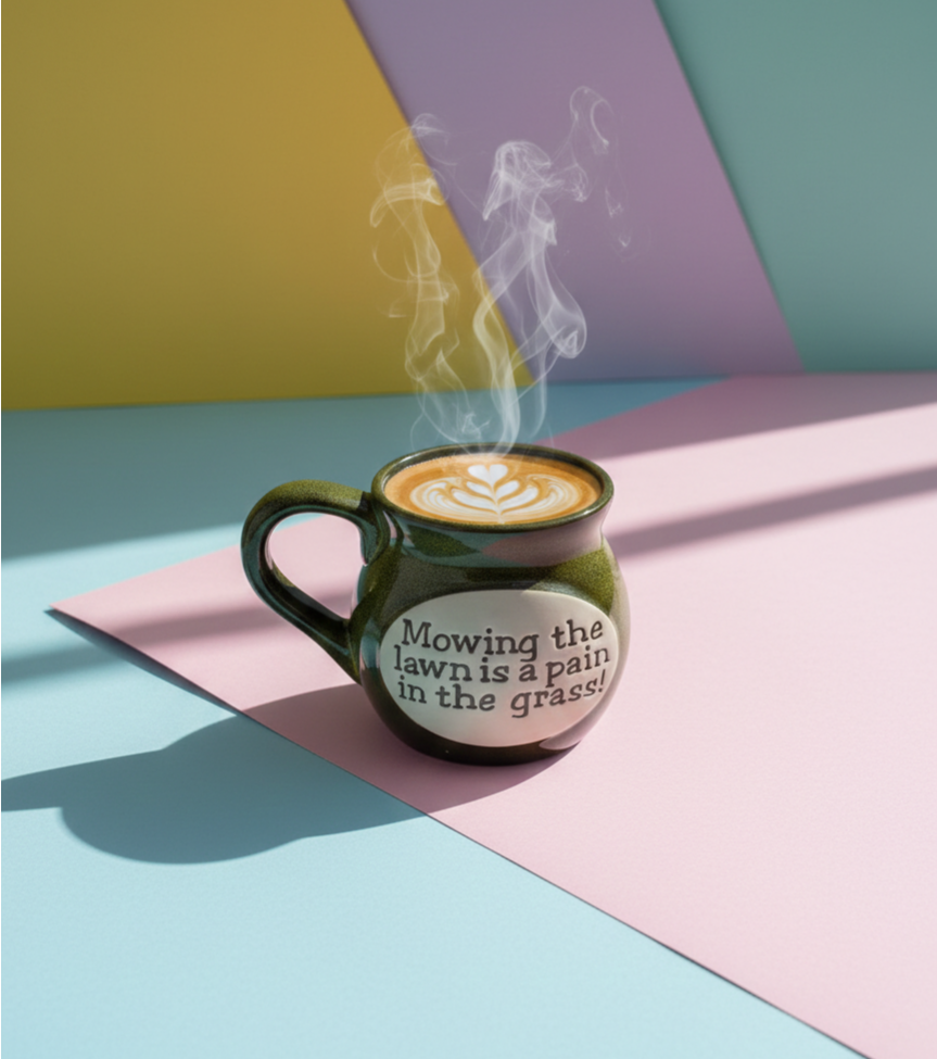 "Pain in the Grass" Funny Lawn Ceramic Mug