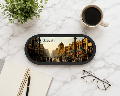 Karachi Heritage Oval Wooden Tray