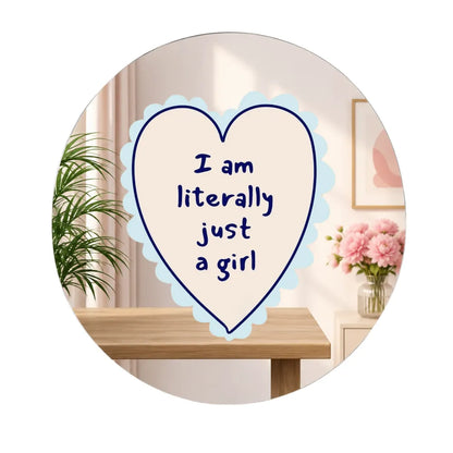 Just a Girl Mirror Wall Decor