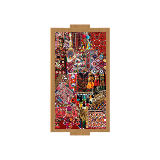 Sindhi Art Rectangle Wooden Tray
