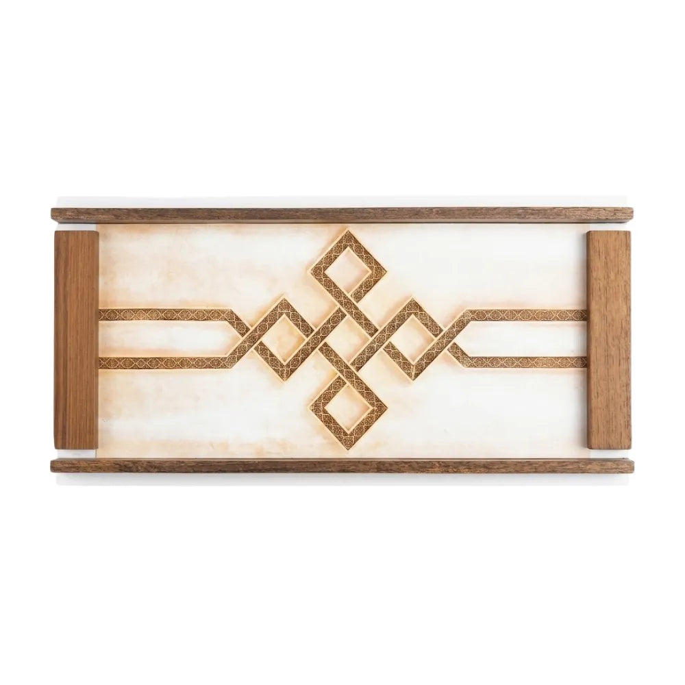 Moroccan Architecture Art Rectangle Wooden Tray