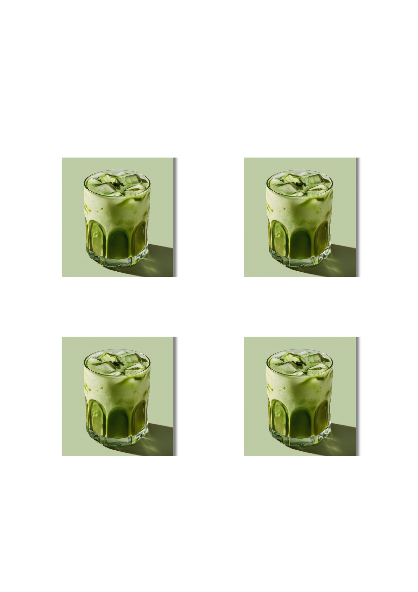 Matcha Square Coasters