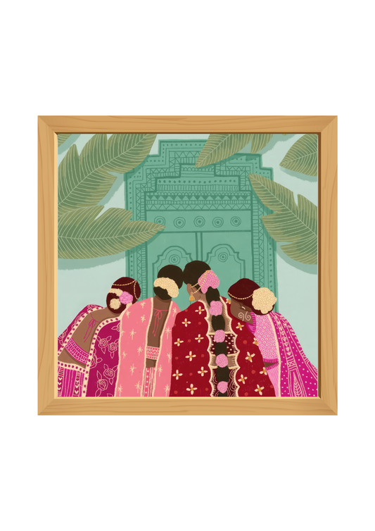 Besties Square Wooden Tray