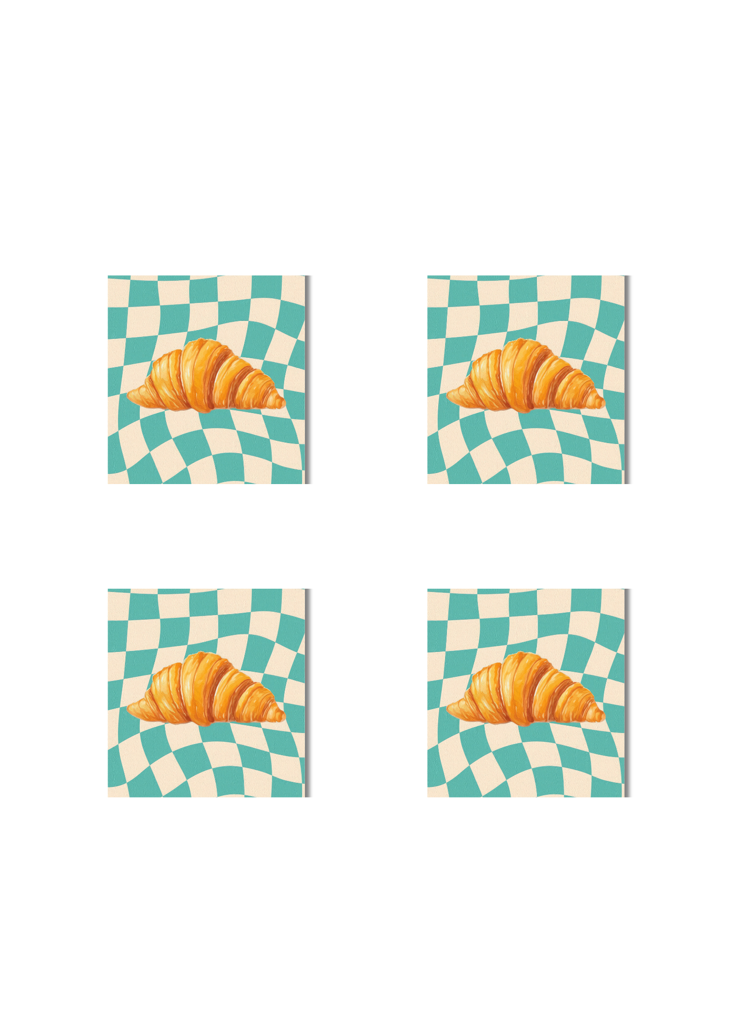 Croissant Square Coasters
