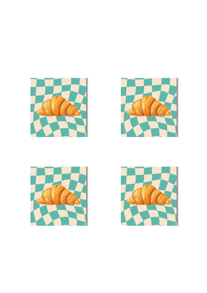 Croissant Square Coasters