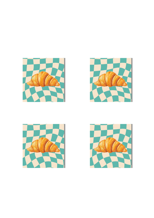 Croissant Square Coasters