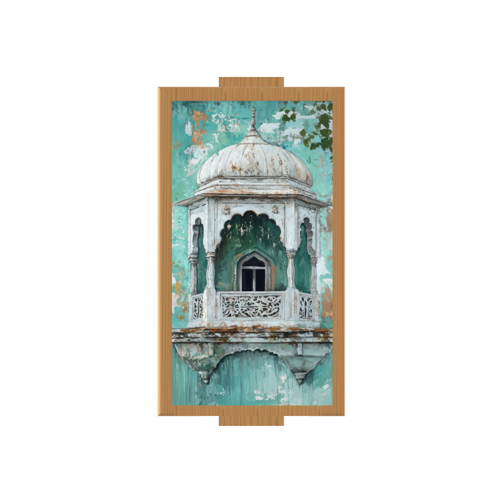 Balcony Art Rectangle Wooden Tray