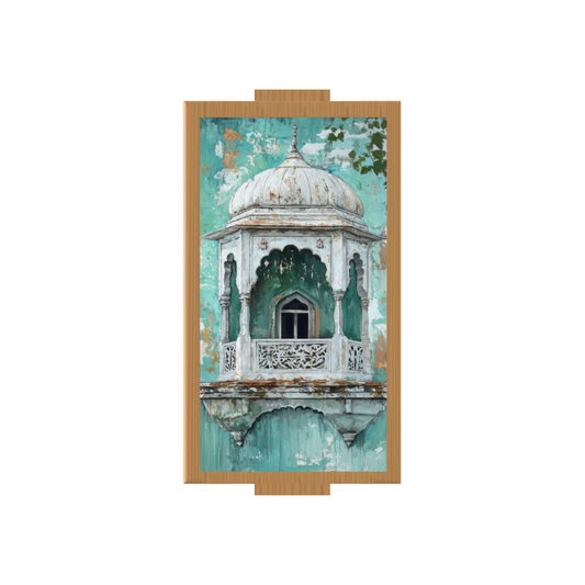 Balcony Art Rectangle Wooden Tray