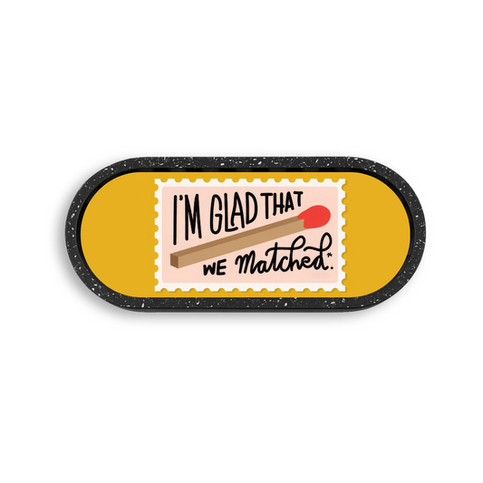 We Matched Marble Oval Wooden Tray