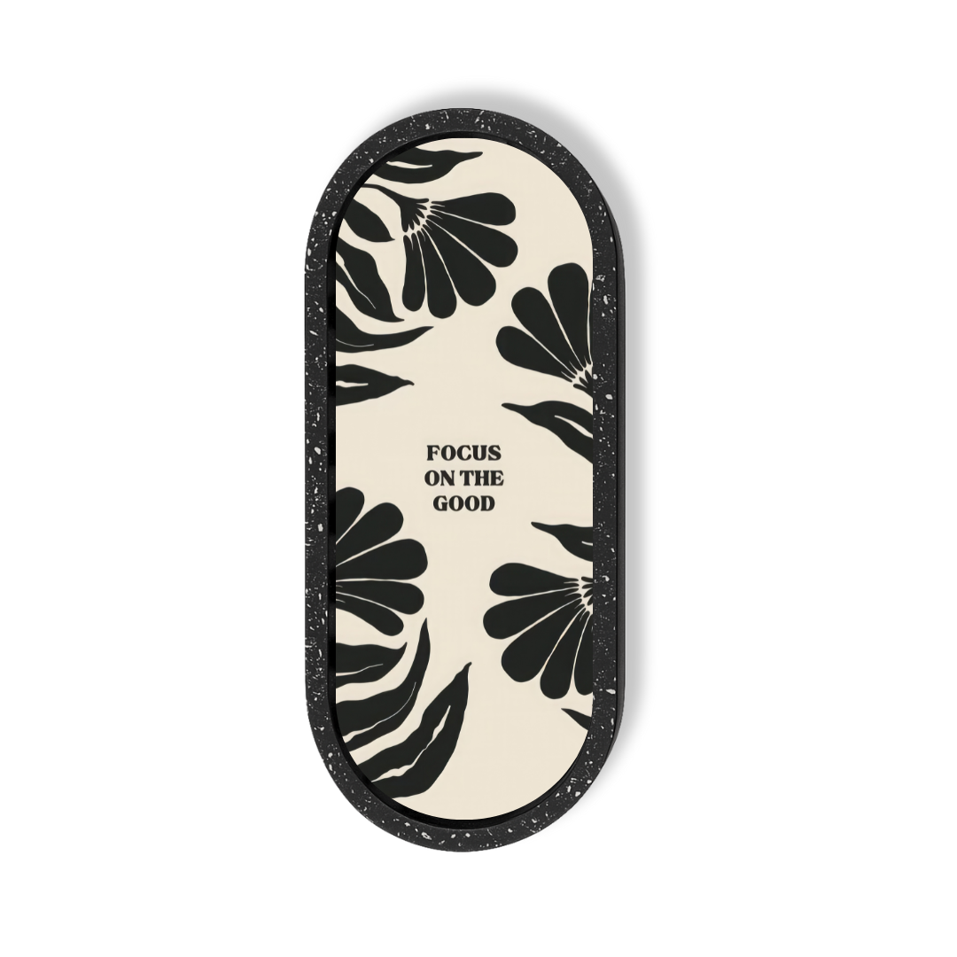 Good Vibes Marble Oval Wooden Tray