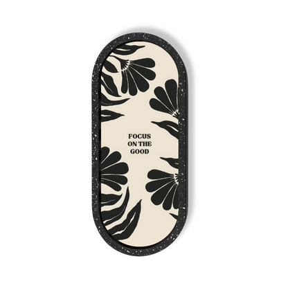 Good Vibes Marble Oval Wooden Tray