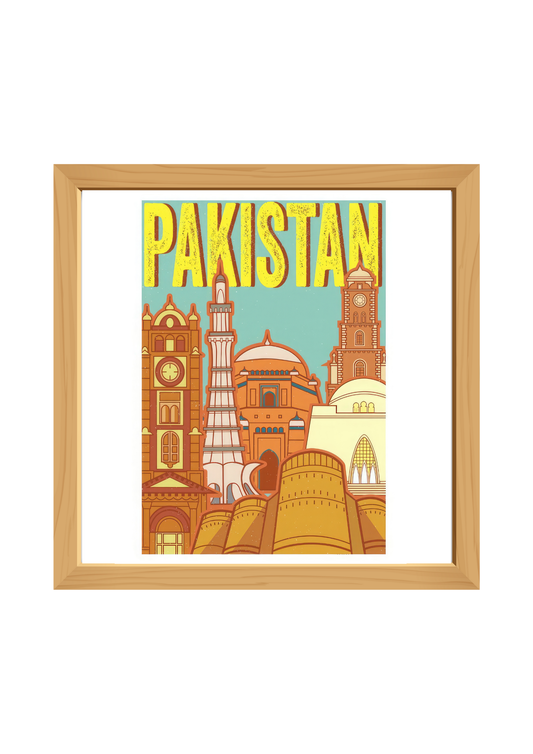 Pakistan Art Square Wooden Tray