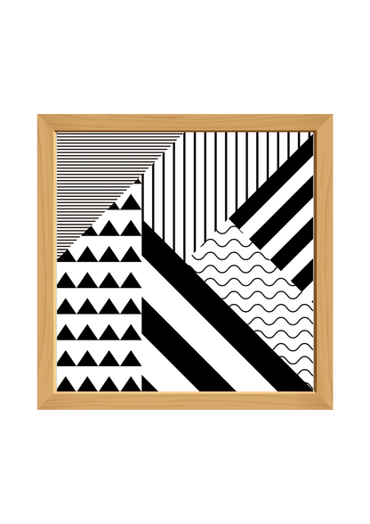 Retro Art Square Wooden Tray