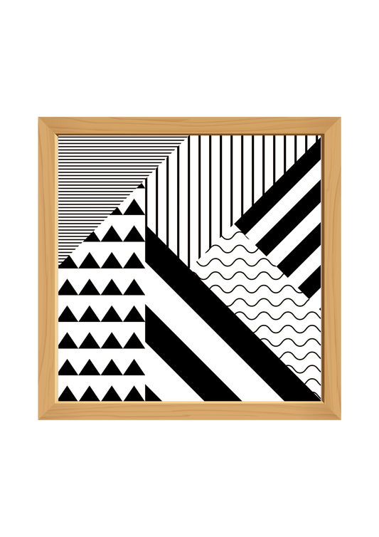 Retro Art Square Wooden Tray