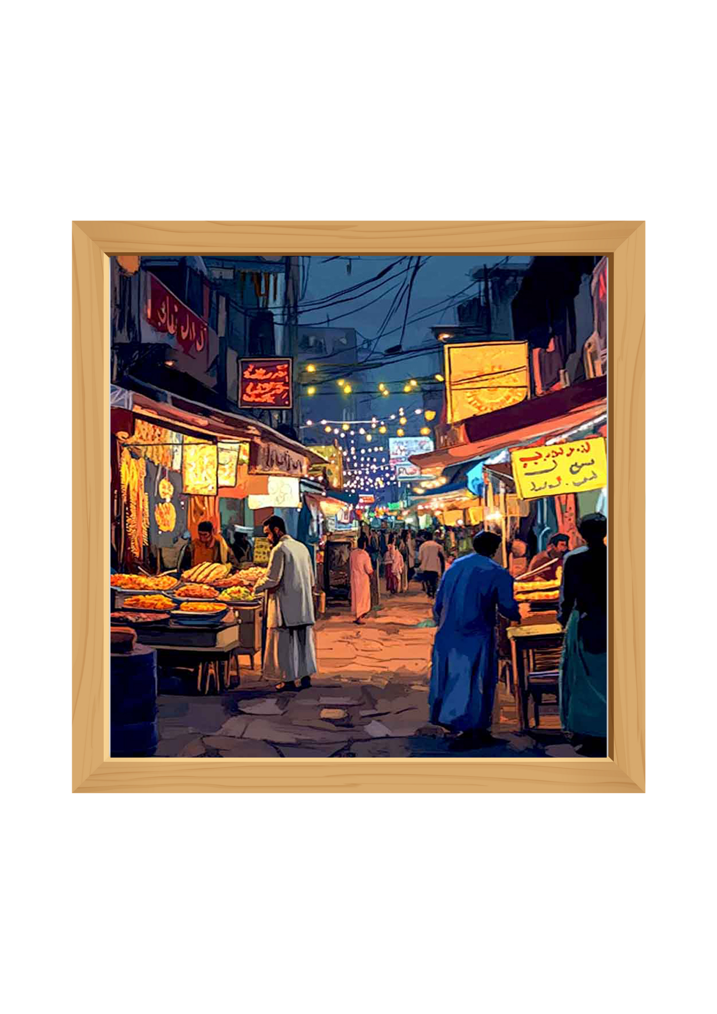 Pakistani Street Art Square Wooden Tray