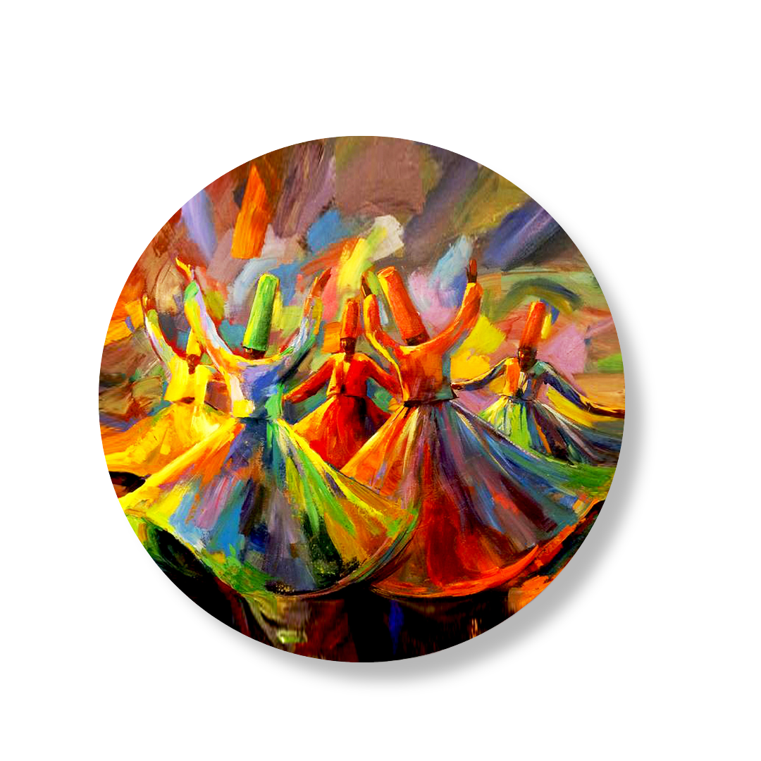 Sufi Art Round Hot Plate