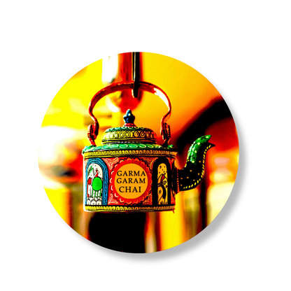 Garma Garam Chai Art Round Hot Plate