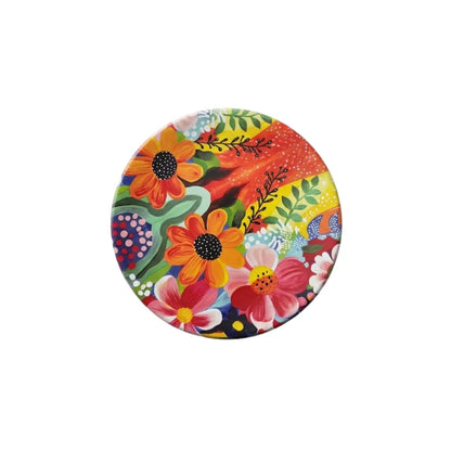 Colorful Floral Round Hot Plate