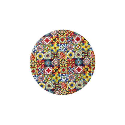 Tile Art Inspired Round Hot Plate