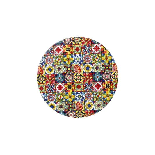 Tile Art Inspired Round Hot Plate