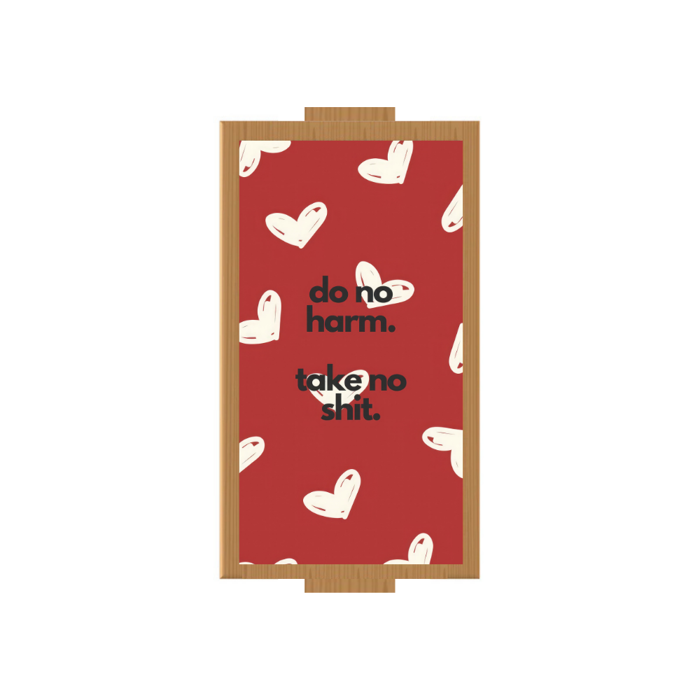 Do No Harm Art Rectangle Wooden Tray