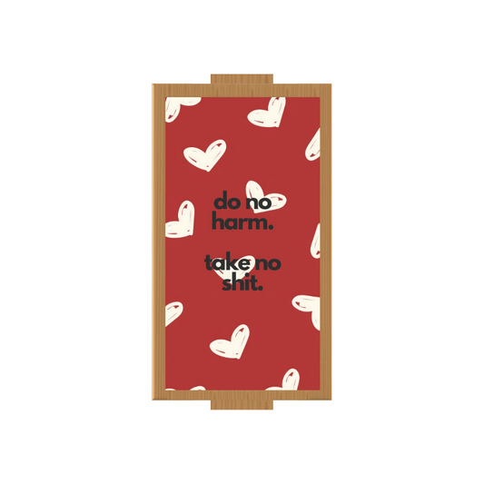 Do No Harm Art Rectangle Wooden Tray