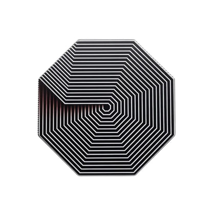 Hypnotic Spiral Octagon Wooden Hotplate