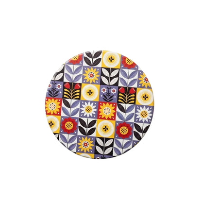 Floral Pattern Art Round Hot Plate