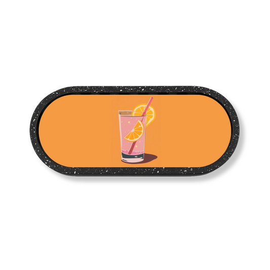 Lemonade Marble Oval Wooden Tray