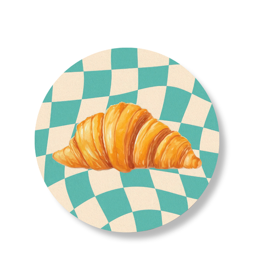 Croissant Art Round Hot Plate
