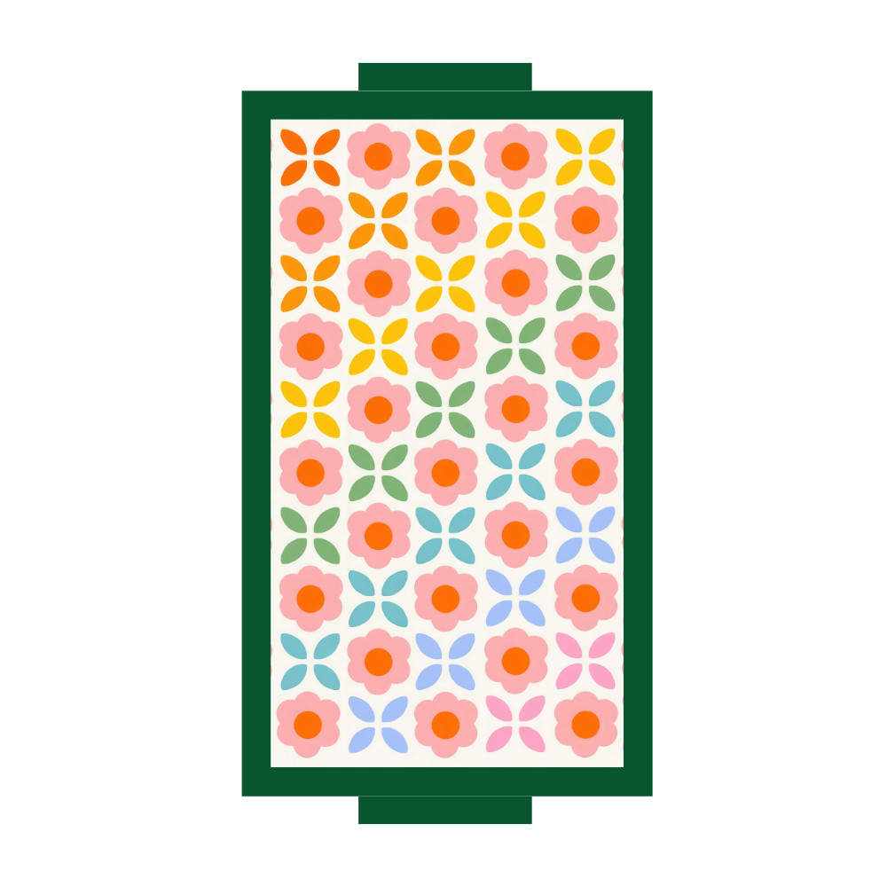 Floral Color Pop Rectangle Trays