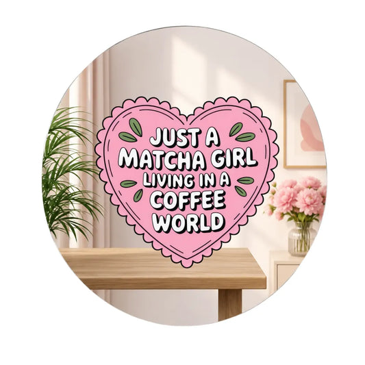 Matcha Girl Mirror Wall Decor