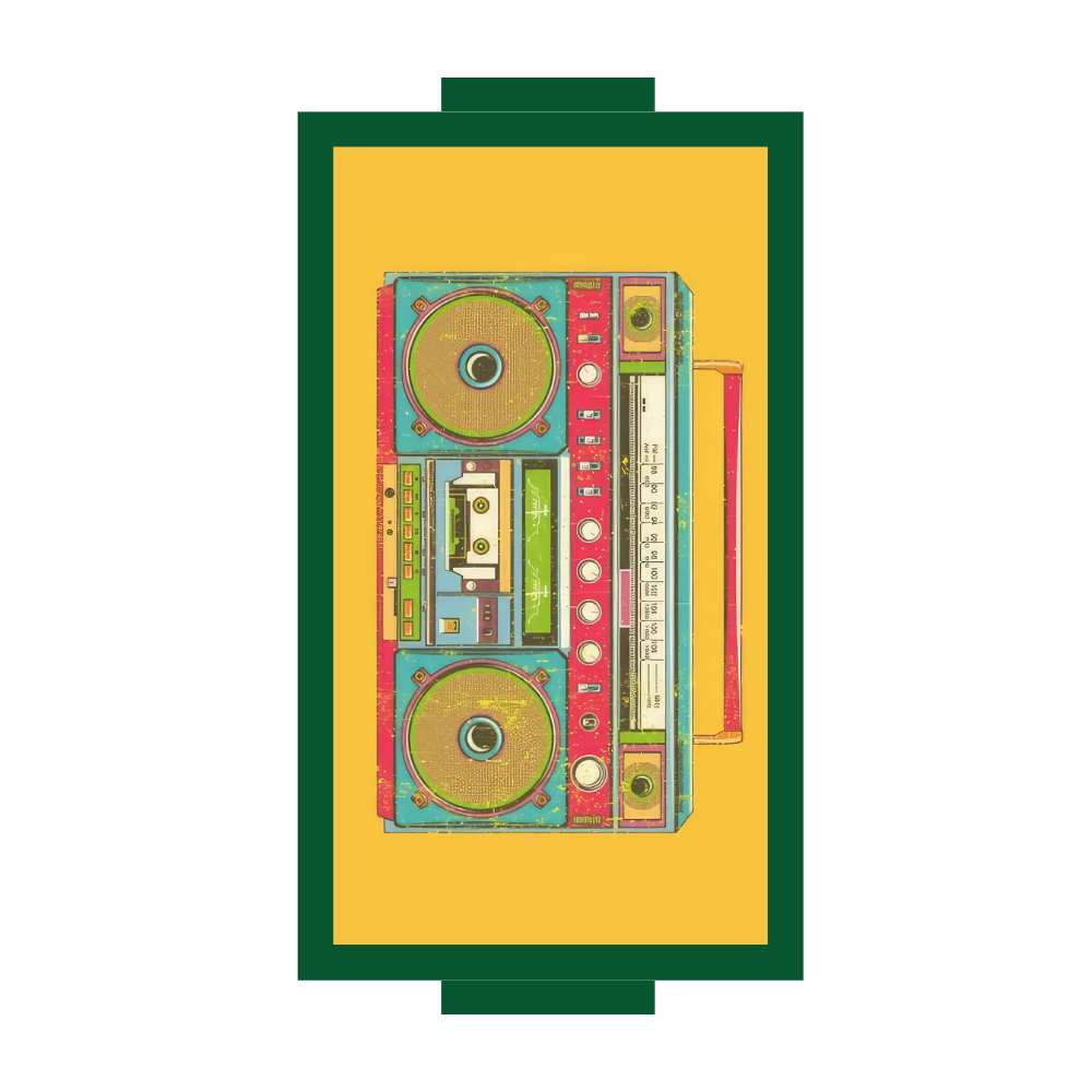 Radio Inspired Color Pop Rectangle Trays
