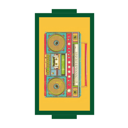 Radio Inspired Color Pop Rectangle Trays