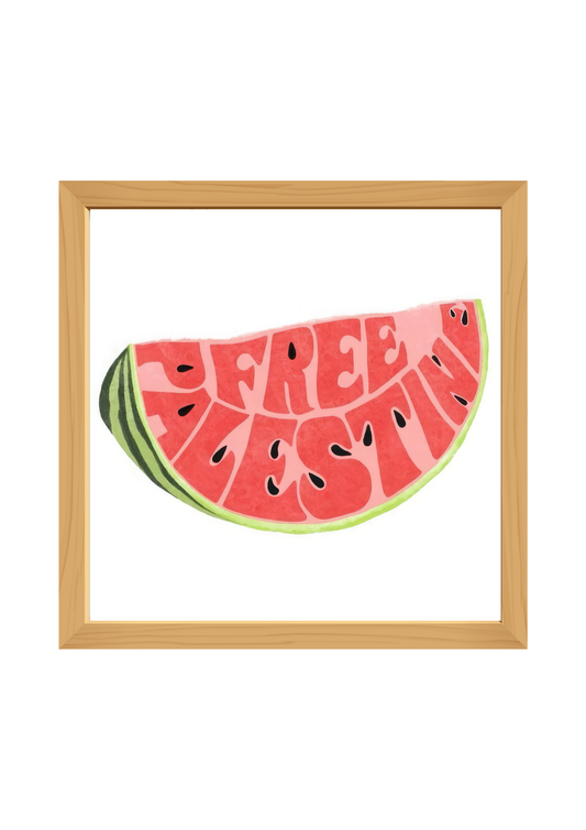 Free Palestine Square Wooden Tray