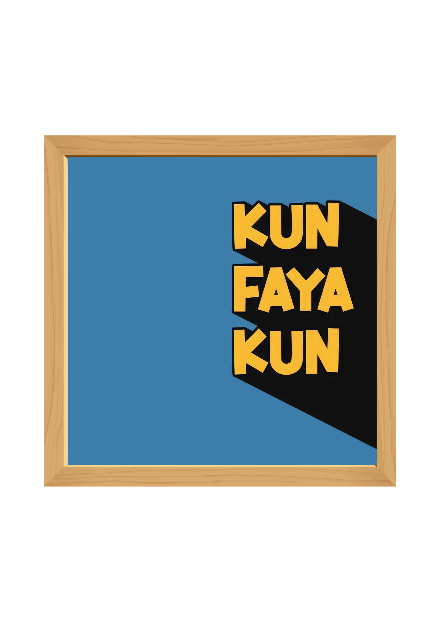Kun Faya Kun Square Wooden Tray