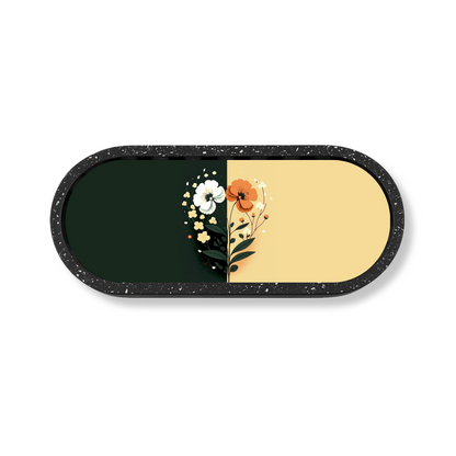 Love in Bloom Marble Wooden Tray