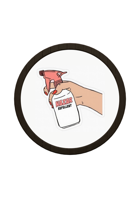 Eyes Off Please Round Wooden Tray