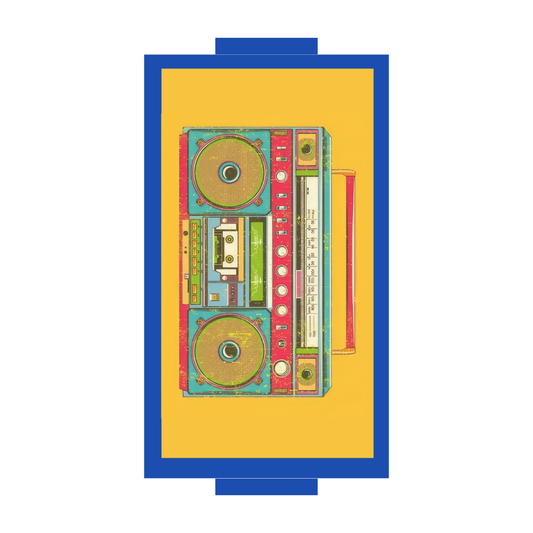 Radio Inspired Color Pop Rectangle Trays