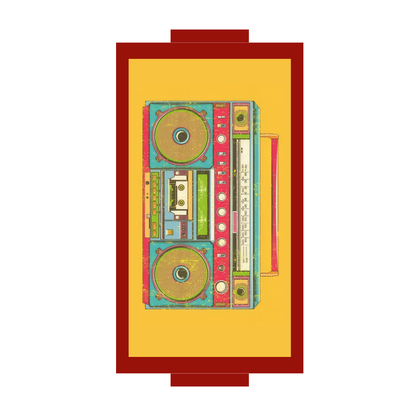 Radio Inspired Color Pop Rectangle Trays