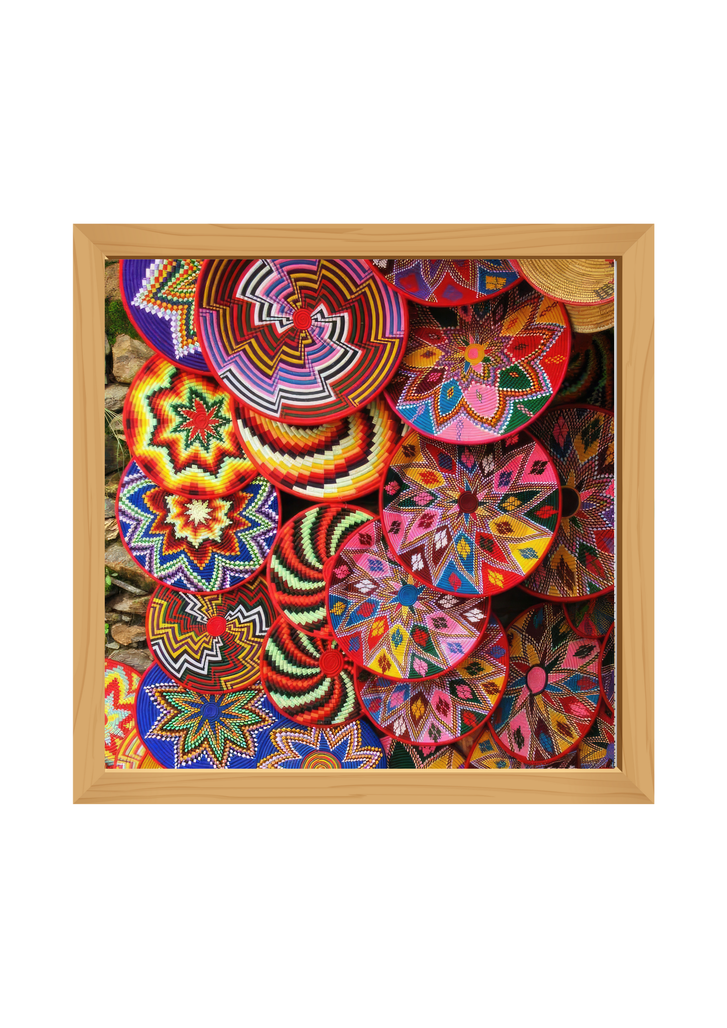 Aesthetic Art Square Wooden Tray