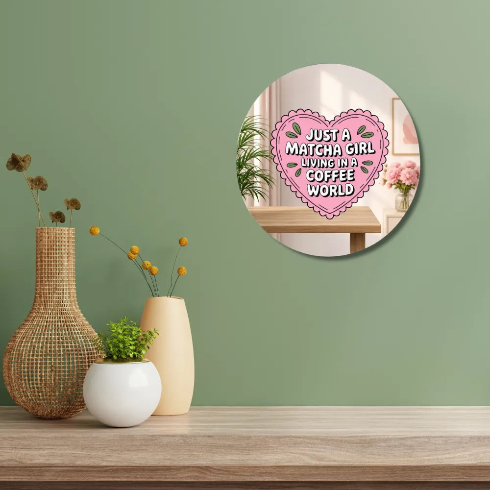 Matcha Girl Mirror Wall Decor