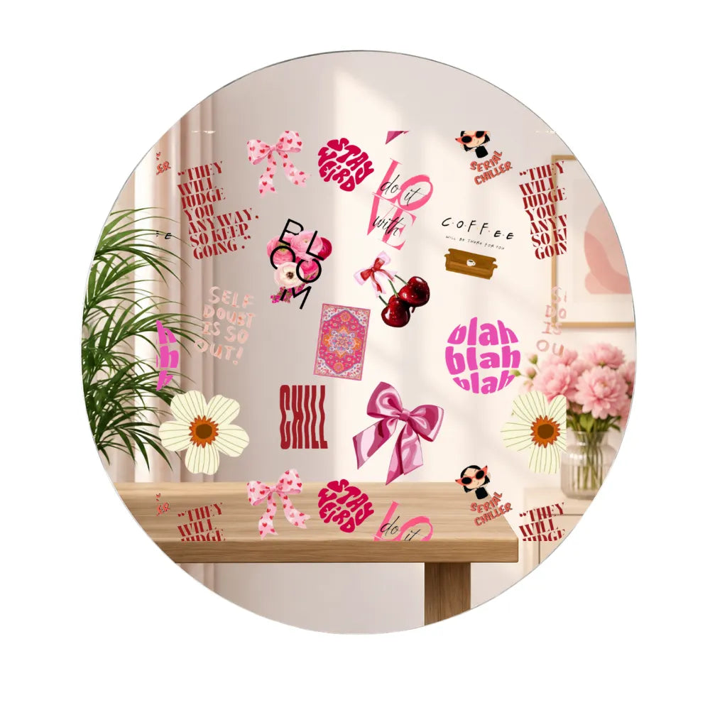 Girly Pop Mirror Wall Decor