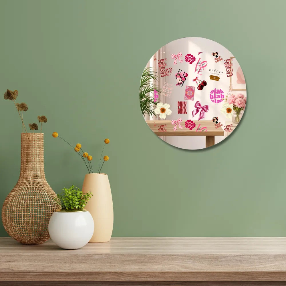 Girly Pop Mirror Wall Decor