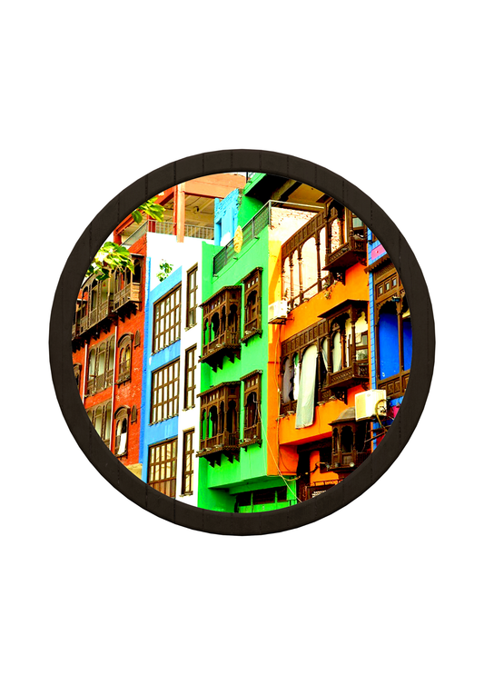 Karachi Architecture Aesthetic Wooden Tray