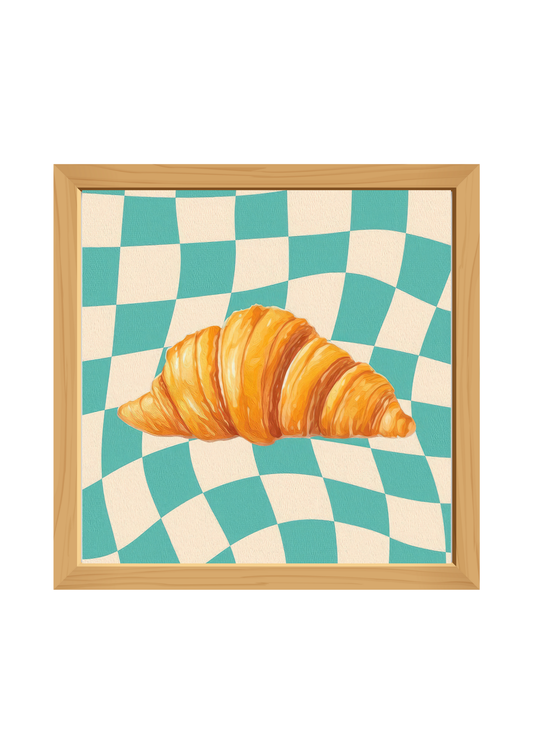 Croissant Square Wooden Tray