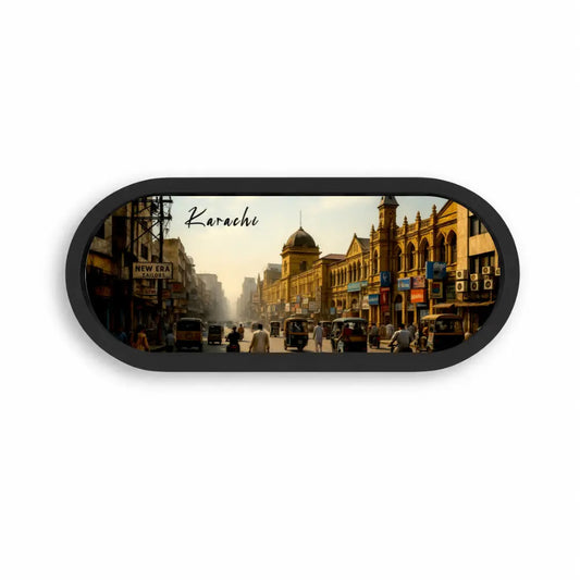 Karachi Heritage Oval Wooden Tray