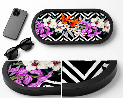 Midnight Garden Oval Wooden Tray