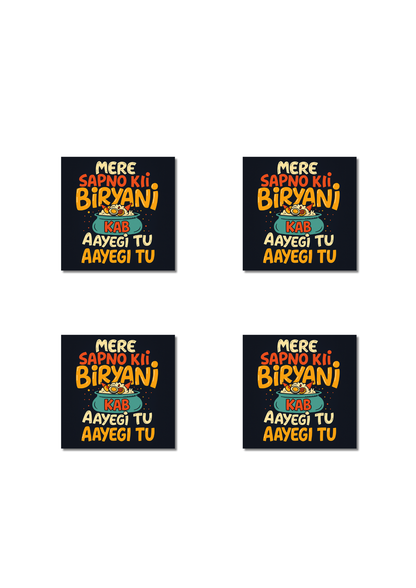Biryani Art Square Coasters
