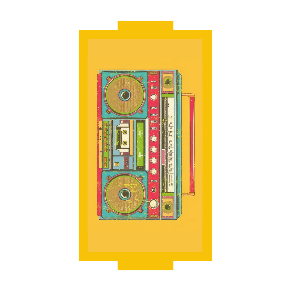 Radio Inspired Color Pop Rectangle Trays